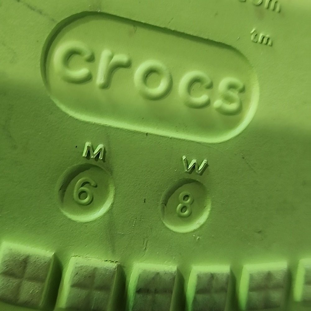 Crocs Crush Platform Clogs in Lime Green Women SZ 8 / Men SZ 6 - Picture 9 of 12